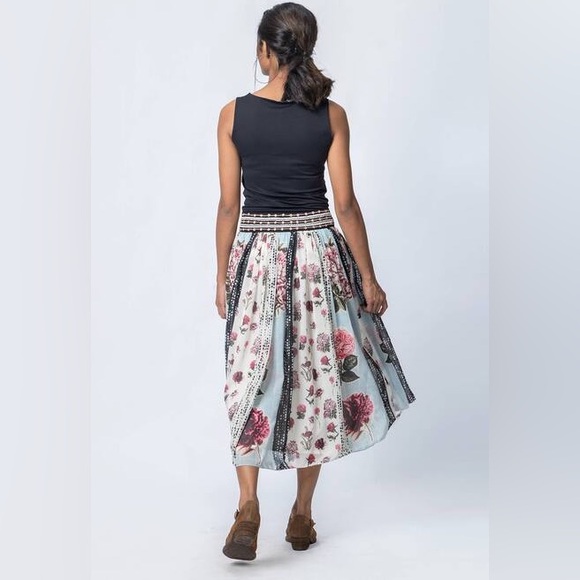 Anthropologie VERB by Pallavi Singhee “Condorcet” floral midi skirt / 6P / EUC - Picture 3 of 15